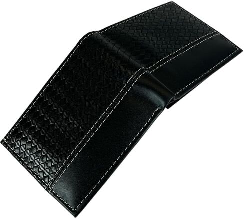 Tem's Collection Faux Leather Bifold Men's Wallet - Black Checkered in Saudi Arabia