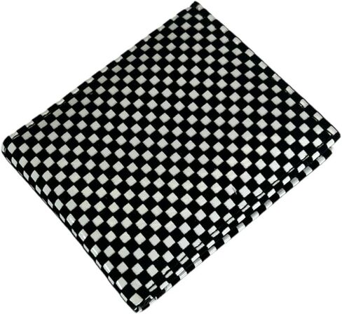 Tem's Collection Faux Leather Bifold Men's Wallet - Black Checkered in Saudi Arabia