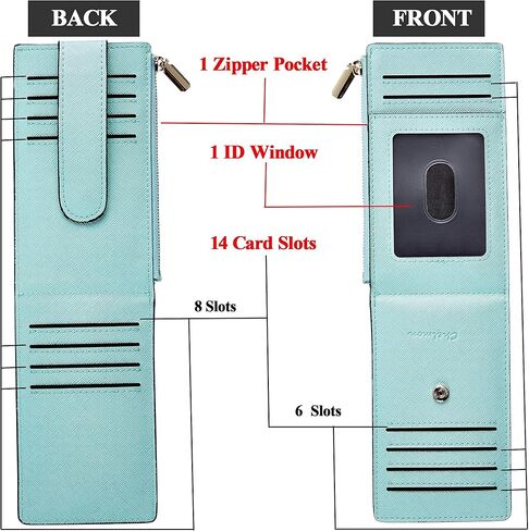 حافظة بطاقات Chelmon Bifold متعددة ومحفظة جيب أمامية رفيعة بتقنية RFID in Kuwait