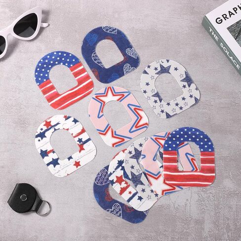 25pcs Adhesive Patches for Omnipod, 4th of July Independence Day CGM Patch Protector Waterproof Overpatch Sweatproof Tape Pre-Cut Sensor Sticker Cover Compatible with Omnipod 5 Over Patch (5 Styles) in Saudi Arabia