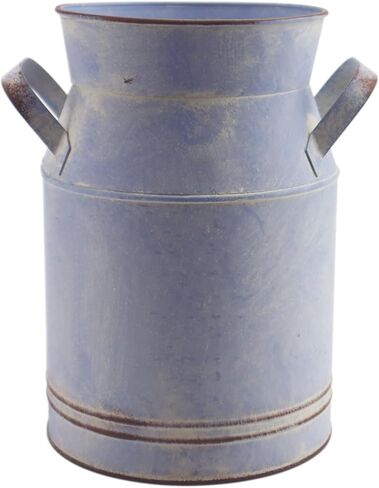 علبة حليب الياقوت بتصميم أنيق أنيق مجلفن بلمسة نهائية معدنية مزهرية ريفية بدائية حامل زهور مزخرف، 7.7 سم ارتفاع in Kuwait