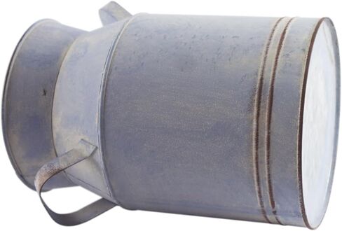 علبة حليب الياقوت بتصميم أنيق أنيق مجلفن بلمسة نهائية معدنية مزهرية ريفية بدائية حامل زهور مزخرف، 7.7 سم ارتفاع in Kuwait