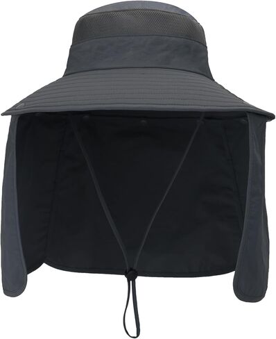 قبعة صيد خارجية مقاومة للماء بعامل حماية من الأشعة فوق البنفسجية 50 مع غطاء للرقبة وحافة كبيرة in Kuwait