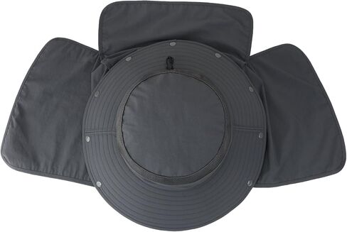 قبعة صيد خارجية مقاومة للماء بعامل حماية من الأشعة فوق البنفسجية 50 مع غطاء للرقبة وحافة كبيرة in Kuwait