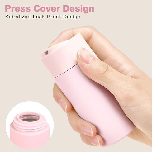 Travel Bottles for Toiletries, 5 Pack Travel Size Containers, TSA Approved Leak Proof Refillable Portable Travel Toiletry Bottles Set with Clear Toiletry Bag for Shampoo Conditioner, Lotion (Pink) in Saudi Arabia