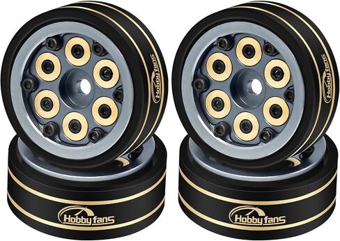 Hobby Fans 1.0 بوصة Beadlock عجلة حافة محور عجلة ألومنيوم لـ 1/18 Traxxas TRX4M 1/24 FCX24 محوري SCX24 Bronco JLU CRC Deadbolt Gladiator RC أجزاء ترقية السيارة الزاحفة، فضي in Saudi Arabia