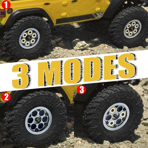 Hobby Fans 1.0 بوصة Beadlock عجلة حافة محور عجلة ألومنيوم لـ 1/18 Traxxas TRX4M 1/24 FCX24 محوري SCX24 Bronco JLU CRC Deadbolt Gladiator RC أجزاء ترقية السيارة الزاحفة، فضي in Saudi Arabia