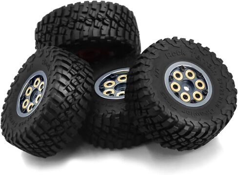 Hobby Fans 1.0 بوصة Beadlock عجلة حافة محور عجلة ألومنيوم لـ 1/18 Traxxas TRX4M 1/24 FCX24 محوري SCX24 Bronco JLU CRC Deadbolt Gladiator RC أجزاء ترقية السيارة الزاحفة، فضي in Saudi Arabia