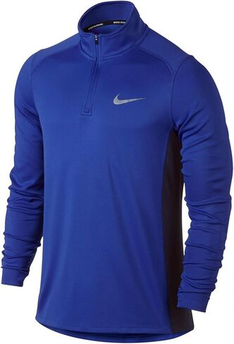 قميص الجري Dry Miler نصف سحاب بأكمام طويلة للرجال من Nike (متوسط، أزرق باراماونت) in Saudi Arabia