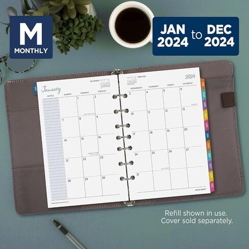 AT-A-GLANCE 2025 Planner Refill, Weekly & Monthly, 5-1/2" x 8-1/2", Desk Size, Loose-Leaf, Etta Vee (EV81-285Y-25) in Saudi Arabia