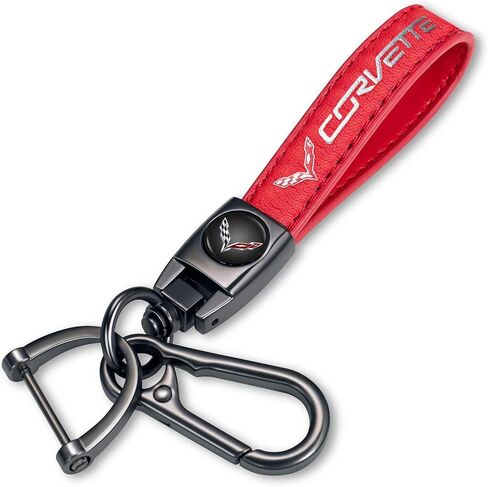 Genuine Leather Car Keychain Fit for Toyota Tacoma Avalon Camry Prius Avalon Corolla RAV4 Highlander Key Chain for Men and Women Family Present Key Ring Accessories（Red） in Saudi Arabia