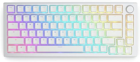 Glorious Gaming ABS Doubleshot 123-Keycap Set (ANSI) - Premium OEM Profile in Elegant White - Perfect for RGB Backlit Mechanical Keyboards in Kuwait