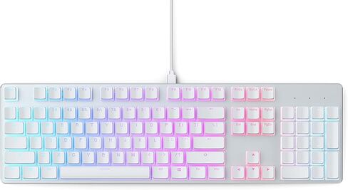 Glorious Gaming ABS Doubleshot 123-Keycap Set (ANSI) - Premium OEM Profile in Elegant White - Perfect for RGB Backlit Mechanical Keyboards in Kuwait