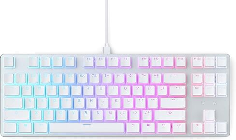 Glorious Gaming ABS Doubleshot 123-Keycap Set (ANSI) - Premium OEM Profile in Elegant White - Perfect for RGB Backlit Mechanical Keyboards in Kuwait