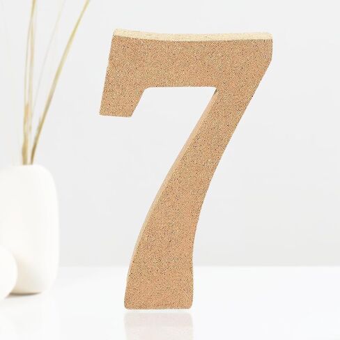 AOCEAN 6 Inch Designable Wood Numbers Unfinished Wood Numbers for Wall Decor Decorative Standing Numbers Slices Sign Board Decoration for Craft Home Party Projects (5) in Saudi Arabia