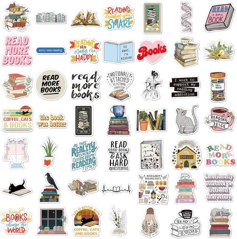 100 Pcs Book Stickers Pink Stickers Pink Stickers for Kids Teens Booktok Stickers Romance Book Stickers for Desk Backpacks Planners Book Lover Stickers Waterproof in Saudi Arabia