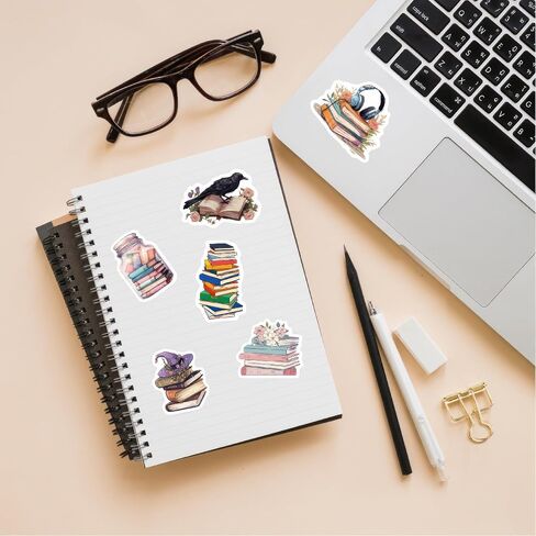 100 Pcs Book Stickers Pink Stickers Pink Stickers for Kids Teens Booktok Stickers Romance Book Stickers for Desk Backpacks Planners Book Lover Stickers Waterproof in Saudi Arabia