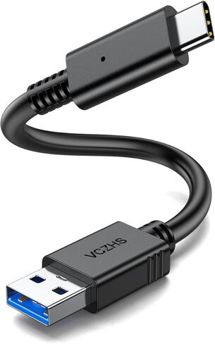 كابل USB 3.0 إلى USB C، 1FT، نقل بيانات بسرعة 10 جيجابت في الثانية، شحن سريع 3A، متوافق مع USB C SSD خارجي، Samsung Galaxy S21 S20 S10 S9 S8 Note 20، Pixel in Kuwait