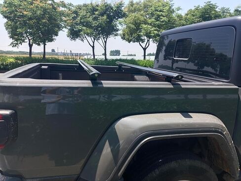 Universal Fit Aluminum Truck Bed Racks with Adjustable Cross Bars - Fits All Truck Types with Upside Grooved Trunks in Kuwait