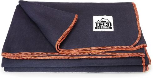 بطانية صوف عسكرية كبيرة من Teco Outdoor - بطانية دافئة وسميكة للنجاة في حالات الطوارئ رائعة للتخييم وفي الهواء الطلق والأحداث الرياضية - بطانية رمي مقاومة للحريق للإسعافات الأولية قابلة للغسل - 4.5 رطل، 64 بوصة × 88 بوصة in Saudi Arabia