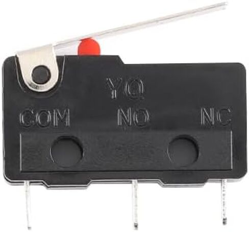 30pcs Micro Limit Switch Copper Contact 5A250V External Buckle 16MM Handle 3pin Travel Limit Switch Contact Button Switch in Saudi Arabia
