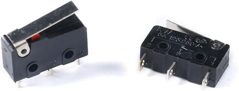30pcs Micro Limit Switch Copper Contact 5A250V External Buckle 16MM Handle 3pin Travel Limit Switch Contact Button Switch in Saudi Arabia