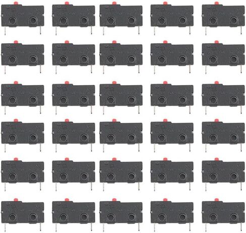 30pcs Micro Limit Switch Copper Contact 5A250V External Buckle 16MM Handle 3pin Travel Limit Switch Contact Button Switch in Saudi Arabia