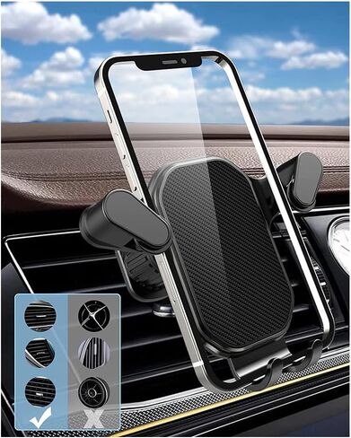 Fayet Car Air Vent Phone Mount,Stable & Secure,360°Rotation,Case Friendly,Compatible for All Series and 4-7 Inches Cellphone (for Cars (Essential Version)) in Kuwait