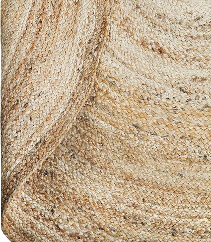 سجادة مضفرة مستديرة الشكل، سجادة أرضية من القطن لديكور المنزل، سجادة دائرية للتأمل، سجادة يوجا، سجادة من الجوت، سجاد منطقة صلبة (قدمين، أسود) in Kuwait