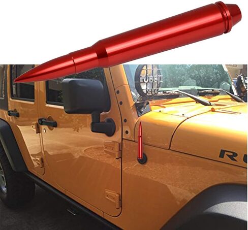 5.7" Aluminum Bullet Antenna Aerial Replacement Compatible with for Jeep Wrangler JK 2007-2018 Jeep Wrangler JL 2018+ Jeep Wrangler TJ 1997-2006 Red in Saudi Arabia
