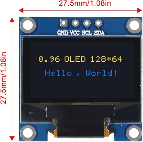 AITRIP 10 PCS 0.96 inch 12864 128X64 OLED LCD Display Board Module I2C IIC SSD1306 Driver 4 Pins Compatibile with Arduino Raspberry Pi (Blue) in Saudi Arabia