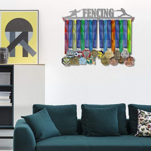 VICTORY HANGERS Achievements Medal Hanger Display Rack - Jiu Jitsu, Fencing, Volleyball, Basketball, Swimming - 17.72 in in Saudi Arabia