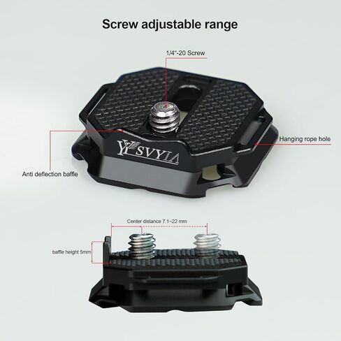 SY38 Camera Auto Lock Quick Release Kit,Used for Sony,Canon etc more brand, Used for Tripods, Stabilizers, Gimbals,Slider etc Quick switching.(1 Quick Release pedestal+1 Quick Release plate) in Saudi Arabia