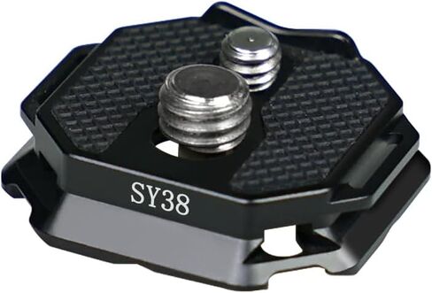 SY38 Camera Auto Lock Quick Release Kit,Used for Sony,Canon etc more brand, Used for Tripods, Stabilizers, Gimbals,Slider etc Quick switching.(1 Quick Release pedestal+1 Quick Release plate) in Saudi Arabia