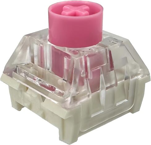 Zjmehty Silent Keyboard Switches,Kailh Box Silent Pink Switches for Mechanical Keyboard,3-pin 35gf Linear/Typing&Gaming/Waterproof Switches(Mute Pink,108Pcs) in Saudi Arabia
