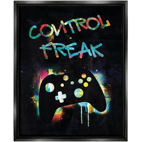 Stupell Industries Control Freak Game Controller Graffiti Street Style Canvas Wall Art, Design By Victoria Barnes