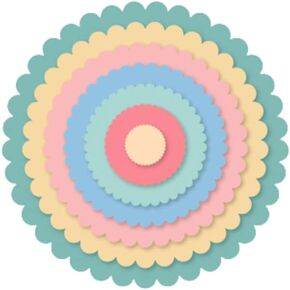 Craftelier - Set of Mini Essential Dies for Scrapbooking, Crafting and Cardmaking Creations | Pennant Shape - Approximate Size Between 2.9 x 2.7 cm and 5.39 x 7.92 cm