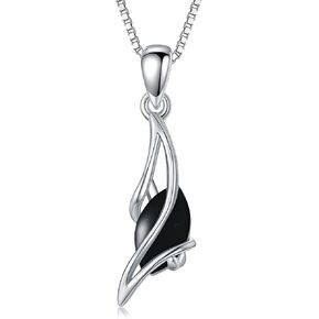 925 Sterling Silver Necklace for Women Gemstone Pendant Necklace Fine Jewelry Anniversary Birthday Graduation Gifts for Women
