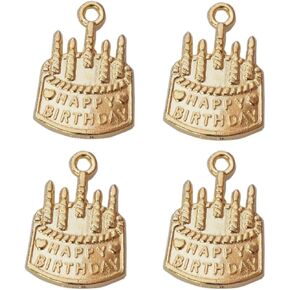 YYaaloa Pack of 50 HAPPY BIRTHDAY Charms Pendants Findings pendants for Crafting Jewelry Making Accessory