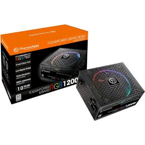 Thermaltake Toughpower Grand RGB 1200W 80+ Platinum Smart Zero RGB Fan, SLI/CrossFire Ready Continuous Power, Full Modular ATX 12V 2.4/EPS 12V 2.92 Power Supply 10 Year Warranty PS-TPG-1200F1FAPU-1