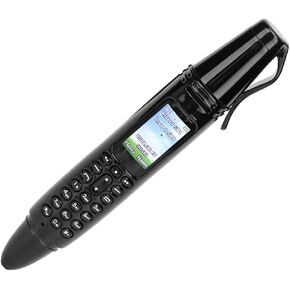 Jectse Pen Mini Cell Phone, AK007 Pen Mini Mobile Phon Rechargeable with 0.96 Inch Tiny Screen, Bluetooth Dialer, Support GSM Dual SIM 32G TF Card with Camera Flashlight Music