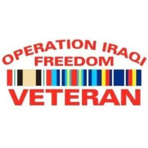 Operation Iraqi Freedom Campaign Ribbon Veteran - Window Decal Sticker
