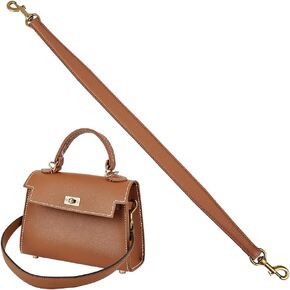 WADORN Cowhide Leather Purse Strap Replacement, 17.1 Inch Leather Handbag Shoulder Strap Short Bag Handle Strap