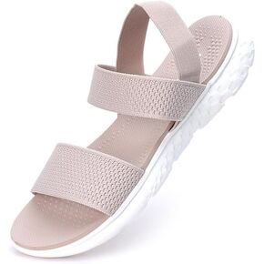 MGGMOKAY Womens Flat Sandals Fashion Soft Comfort Walking Sandals