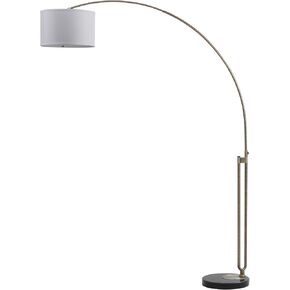 SAFAVIEH Lighting Collection Polaris Contemporary Modern Farmhouse Antique Brass/ Black 84-inch Living Room Bedroom Home Office Arc Floor Lamp (LED Bulb Included)