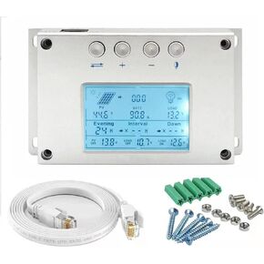 40A Solar Charge Controller 12V/24V DC MPPT Solar Charge Controller Upgraded 0 Layer LCD Display Solar Panel Regulator Charge Controller for Sealed Lead-Acid Flooded Gel and Lithium Battery