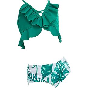 Girls Swimsuit Two Pieces Bikini Set Ruffle Bathing Suits