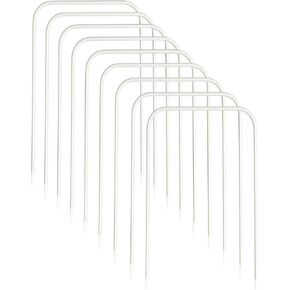 OUTOSS-Croquet Wickets with Storage Bag,Replacement for Croquet Game,Wire Dia. 5MM (0.2 in.),Set of 9 Pcs Wickets with White Plastic Coating