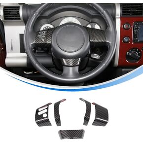 Car Center Consoles Trim Sticker for Toyota FJ Cruiser 2007-2021 Accessories, ABS Interior Automotive Center Consoles Panel Protector (Carbon Fiber Pattern)