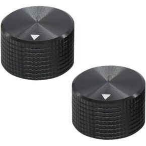 25 مللي متر × 15 مللي متر أسود الألومنيوم الروتاري التحكم الإلكتروني الجهد مقبض مكبر للصوت مقبض 2 قطعة in Kuwait